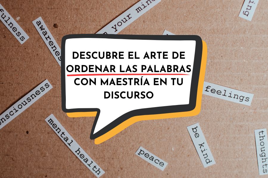 Imagen sobre el arte de la ordenación de las palabras en un discurso.